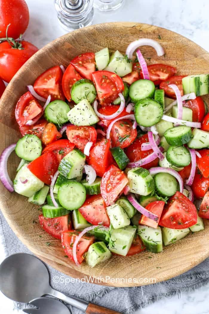 pepino e tomate